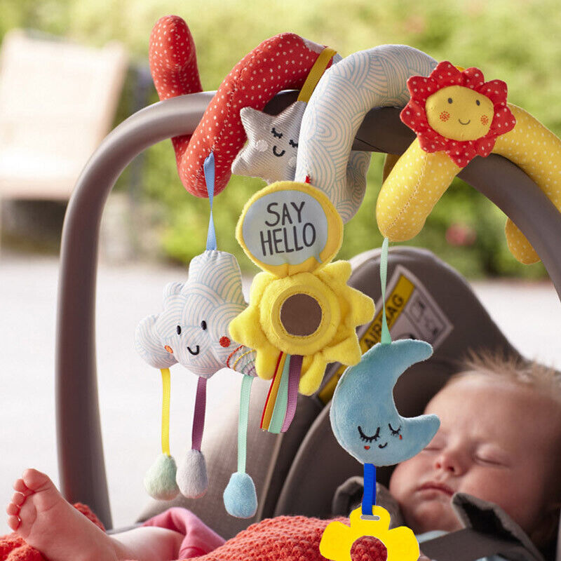 Baby Crib Mobile Hanging Rattles Music Toys Revolve Soft Bed Infant Stroller Gn
