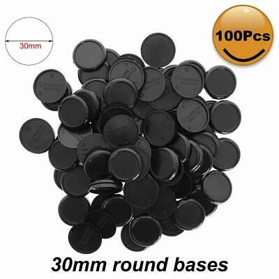 100pcs 30mm Lipped Round Model Bases For Gaming Miniatures Plastic Wargames