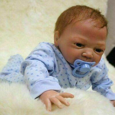 Realistic Reborn Newborn Boy Doll 22" Handmade Vinyl Silicone Baby Dolls Xmas