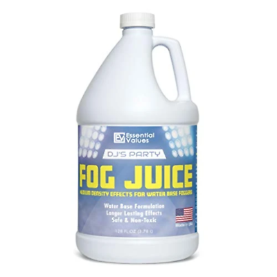 Essential Values Dj’s Party Fog Juice (128 Fl Oz / 1 Gallon) – Produces Long Las