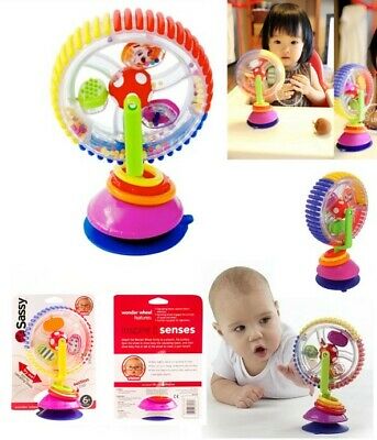 Baby Kid Child Sassy Rainbow Observe Ferris Wheel Rattle Suction High Chair Toy