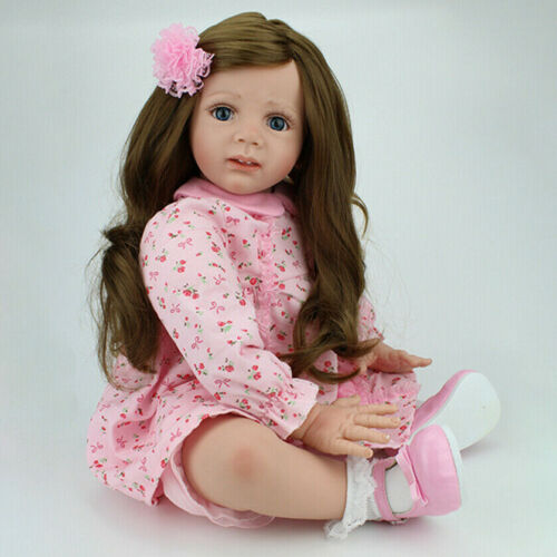 Pyd 24" Reborn Baby Dolls Toddler Girl Doll Handmade Vinyl Silicone Princess