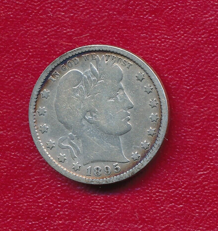 1895 BARBER SILVER QUARTER **NICELY CIRCULATED VERY GOOD** FREE SHIPPING!!