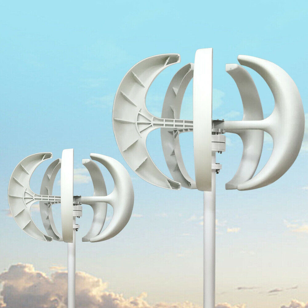 12/24v Lantern 5-blade Wind Turbine Generator Vertical Axi W/ Controller 600w
