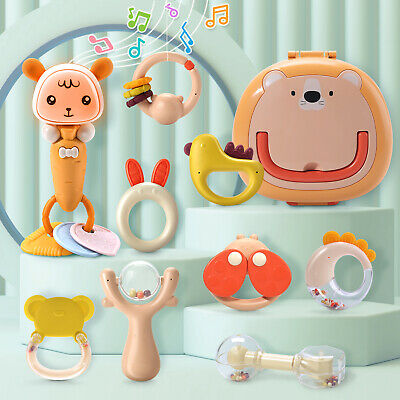 Baby Rattle Set Teether Rattles Infant Hand Grasping Musical Toys For Toddler Us