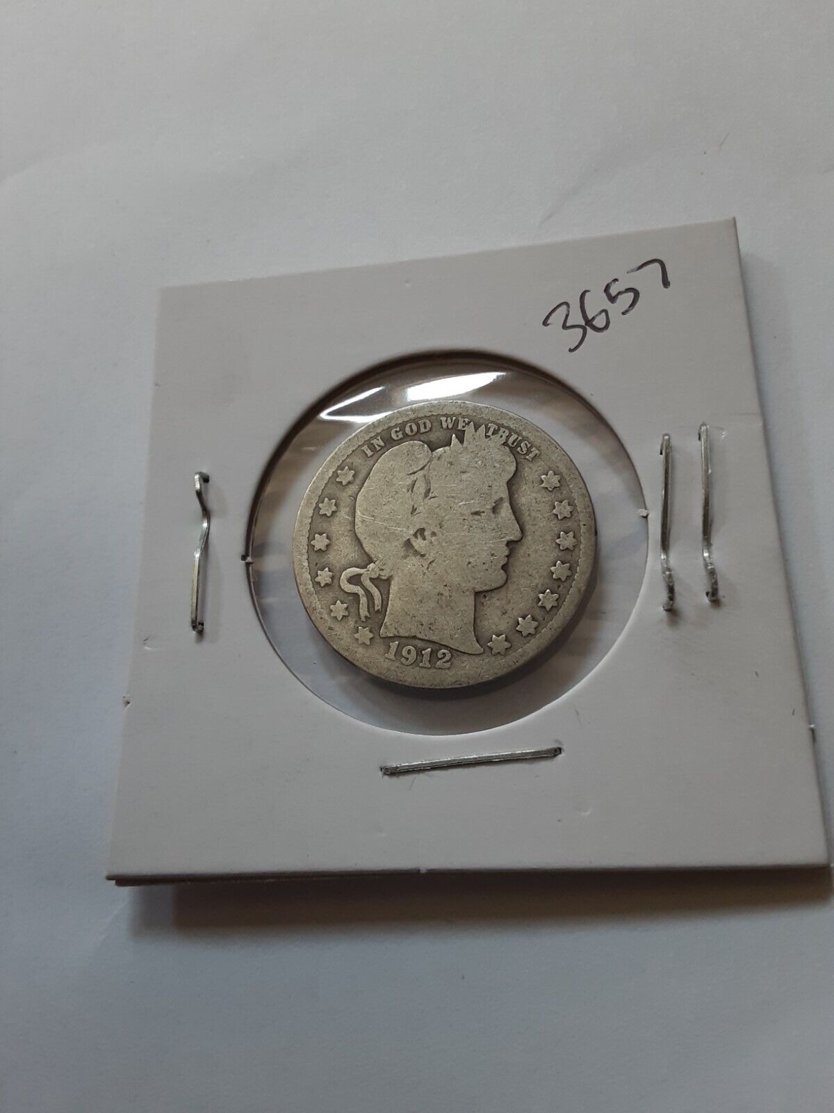 1912 Barber Quarter Dollar - Silver #3657