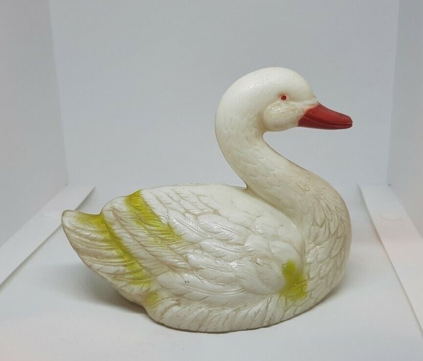 Vintage 1950's Swan Plastic Baby Rattle
