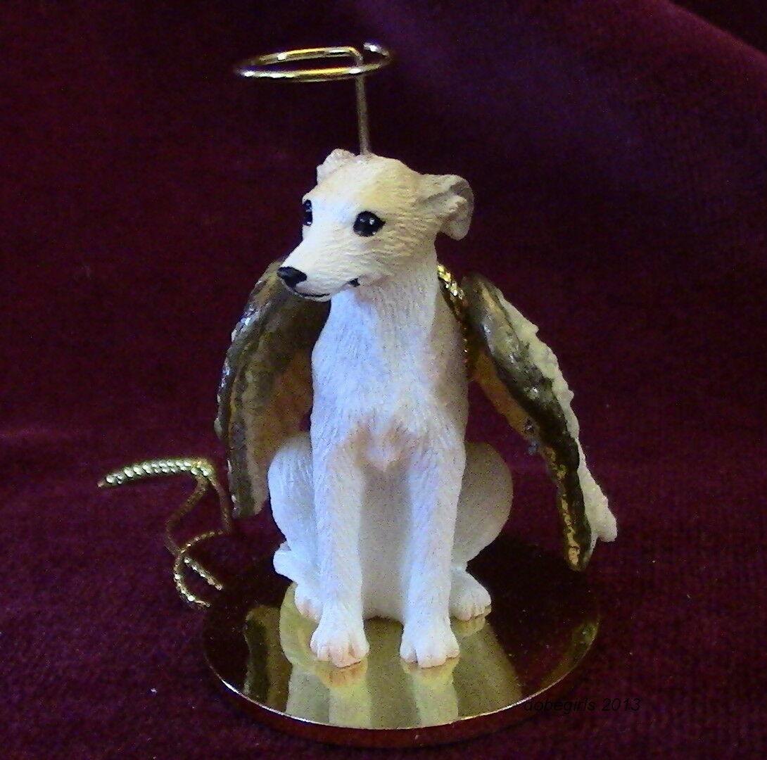 Whippet (tan/wt) Angel ~  Hand Painted ~ 75% Donated To Rescue