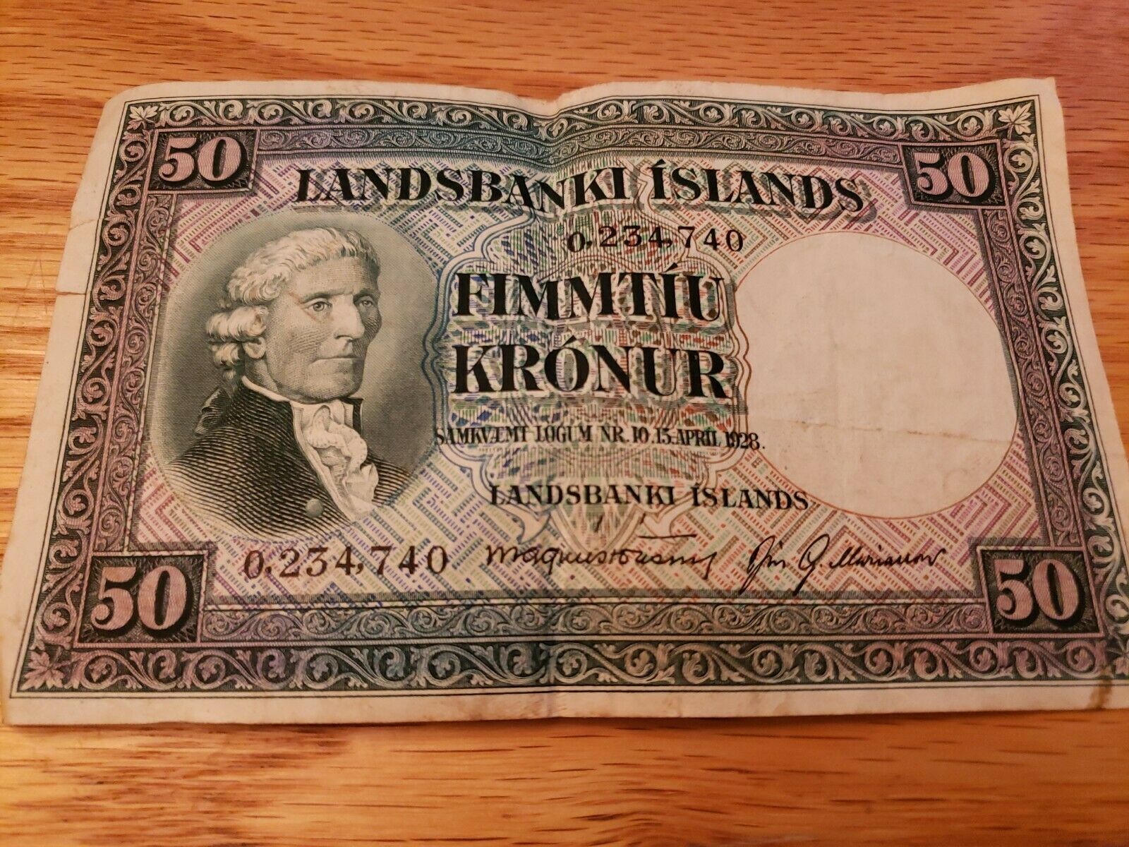 Iceland Landsbanki Islands 50 kronur L 1928