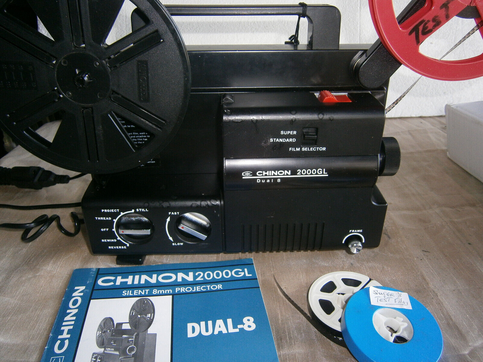 Dual 8mm Chinon 2000GL  Auto load vari speed projector