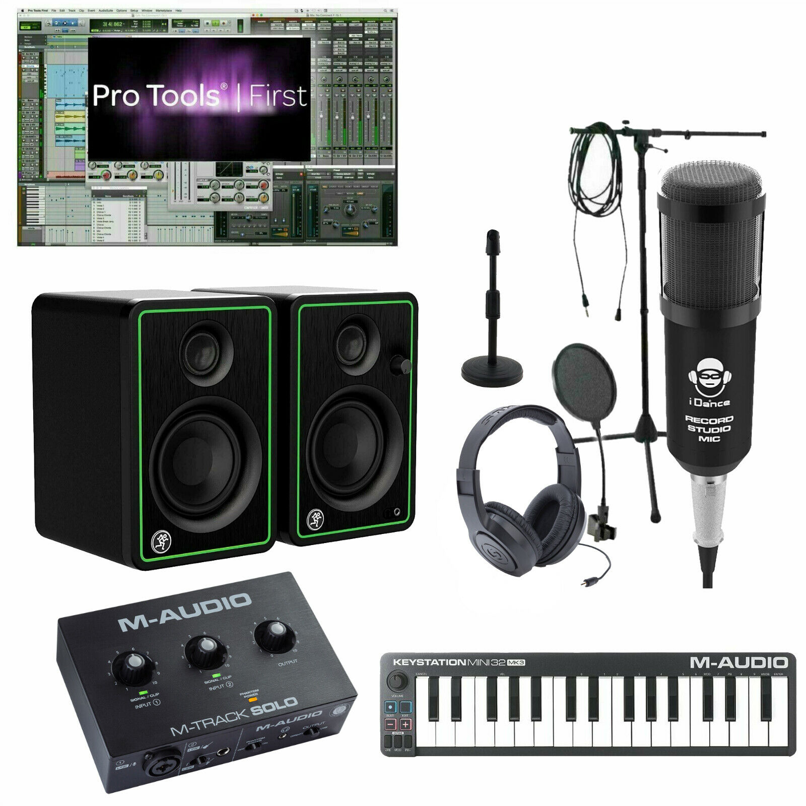 Home Recording Pro Tools Bundle Studio Package M-audio Samson W/ Software