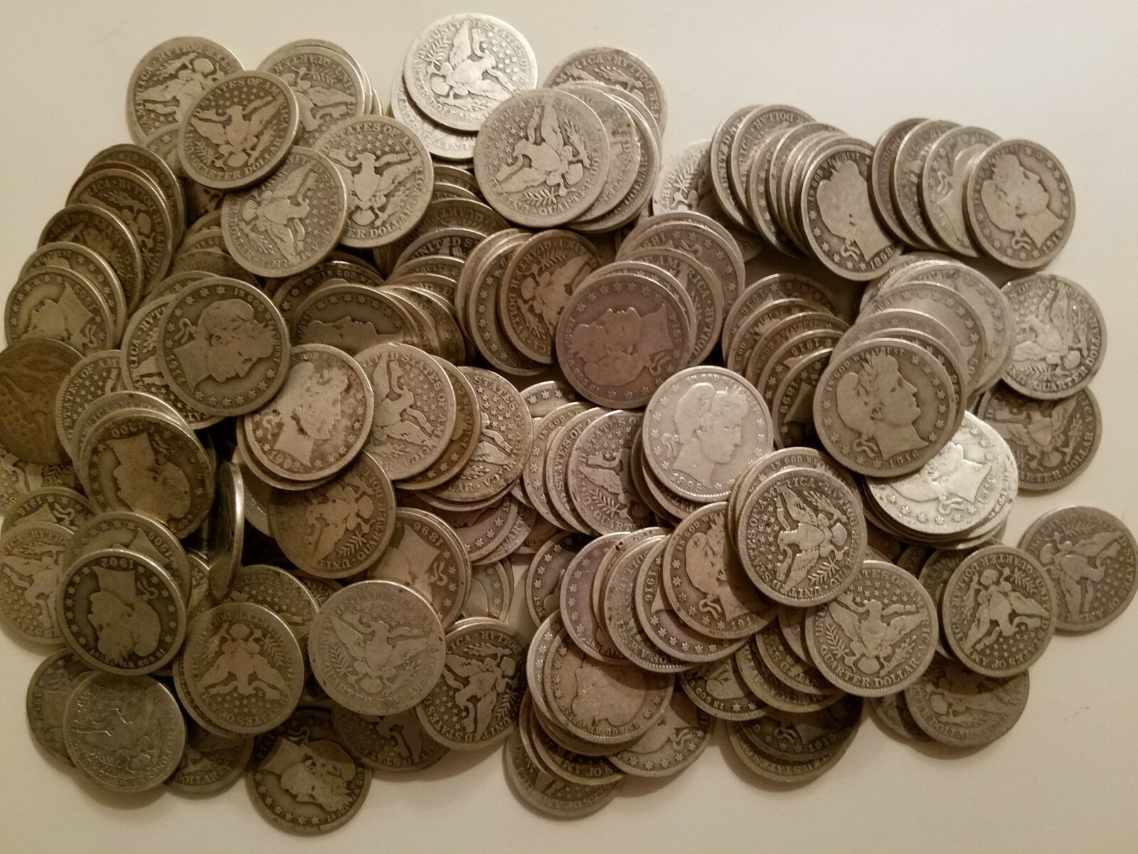 (1) $.25 1892-1916 Barber Quarter U.s. Coin Classic Ag Or Better 90% Silver