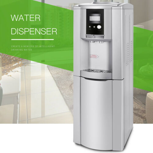 Electric Hot Cold Water Cooler Dispenser Stainless Steel Top Loading 5 Gallon