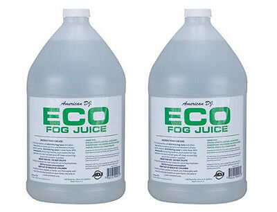 (2) American Dj Eco-fog/g Gallons Of Fog/smoke/haze Machine Refill Liquid Juice