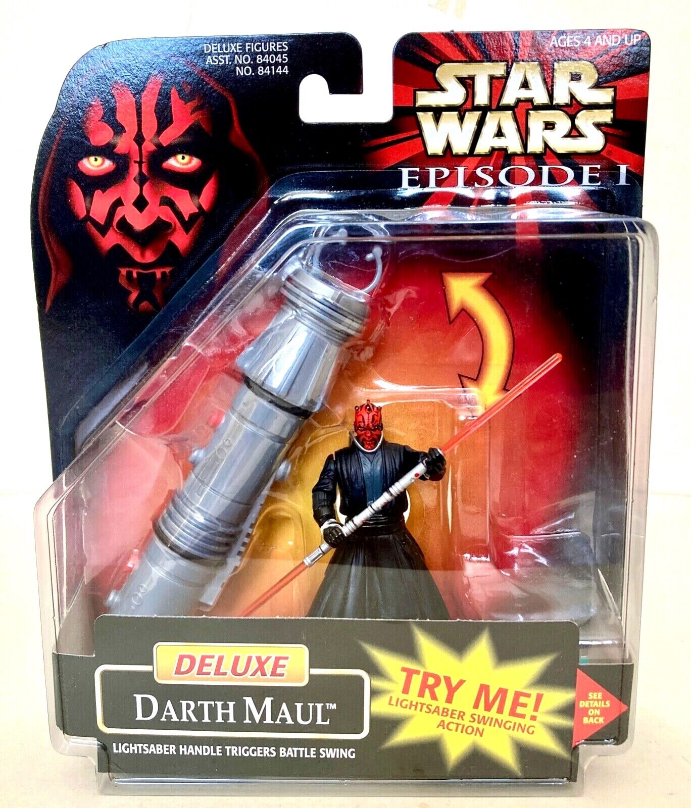 New Star Wars Episode 1 Deluxe Darth Maul With Lightsaber Swinging Action