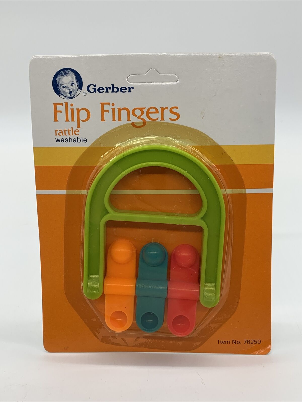 Vintage 1983 Gerber Baby Toy Playthings Flip Fingers Rattle 76250 Retro