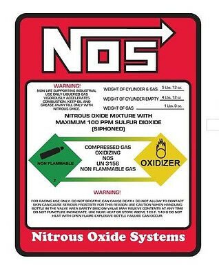1 Lb Nos Nitrous Oxide Bottle Label Sticker Decal The Best Quality