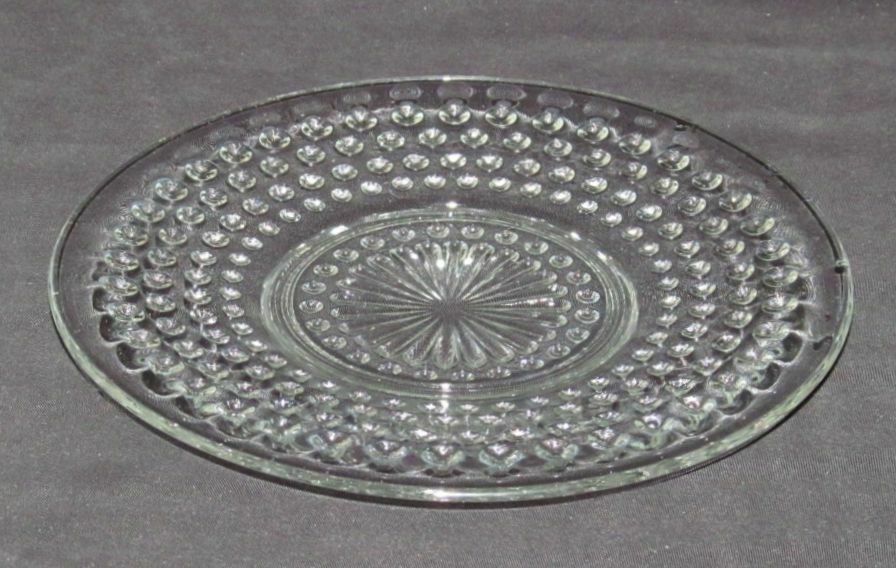 Hocking Glass Hobnail Crystal Bread And Butter Plate