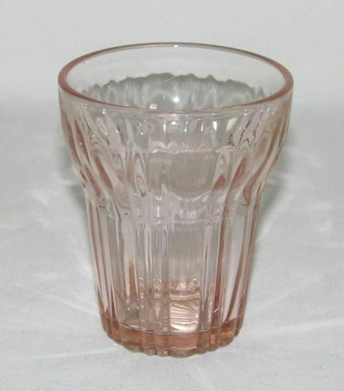 Hocking Glass OLD CAFE Pink Flat Juice Tumbler