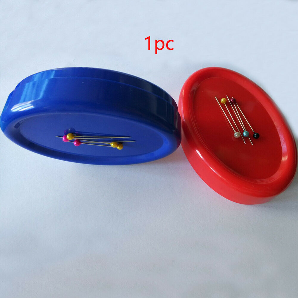 1pc Oval Magnetic Pin Cushion Dressmaking Diy Sewing Needles Hair Clip Holder