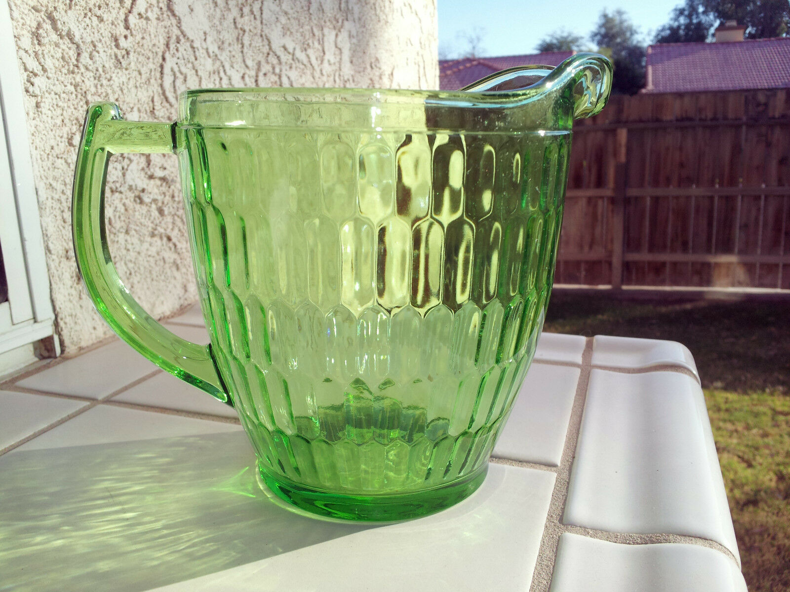 Green Hex Optic Honeycomb Water Pitcher 5