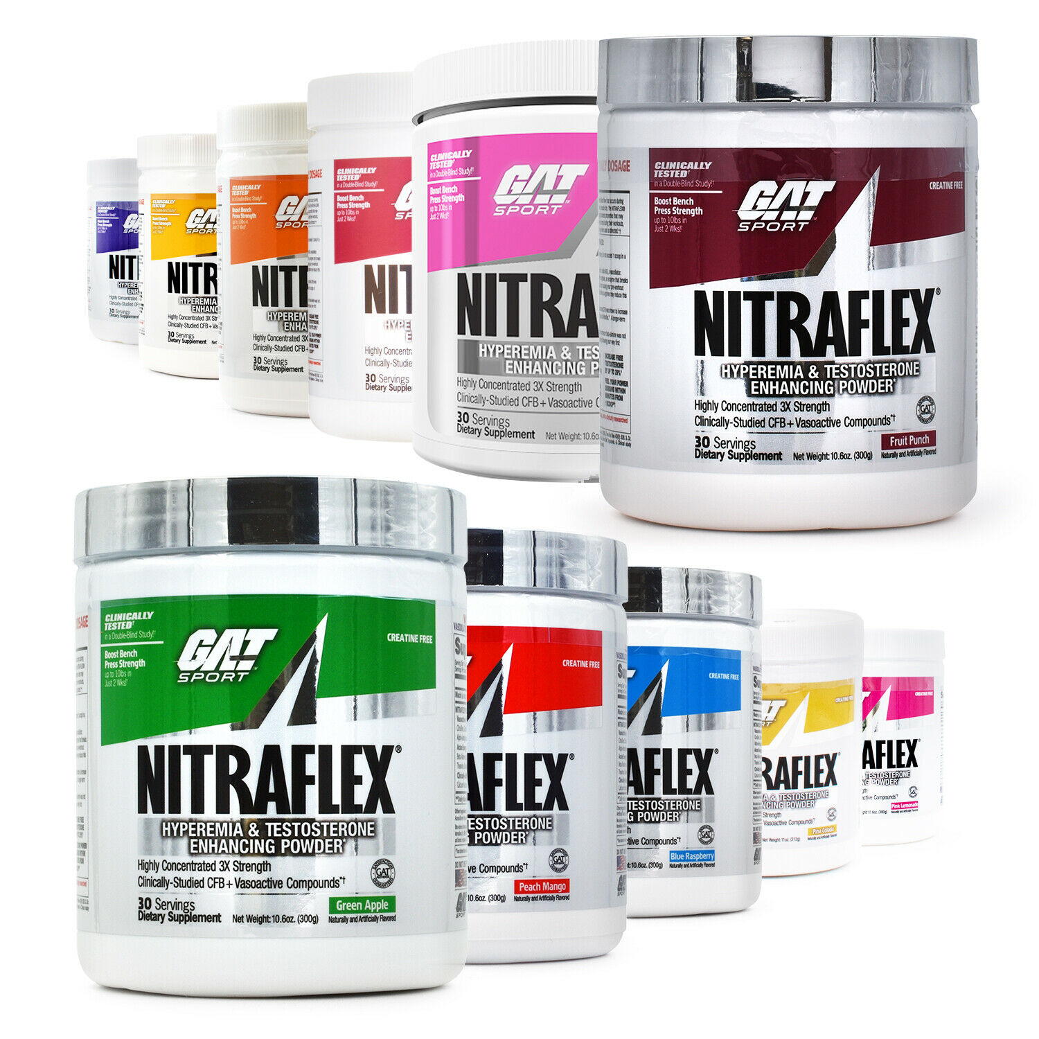 Gat Nitraflex High Intensity Pre Workout & Testosterone Booster, 30 Servings