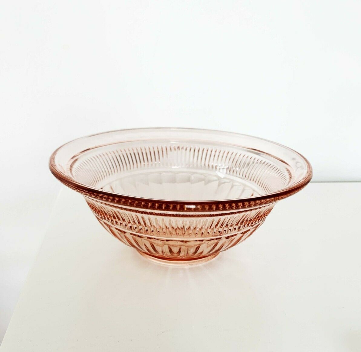 Vintage Anchor Hocking Coronation Pink Depression Glass Bowl-mint Condition Pink