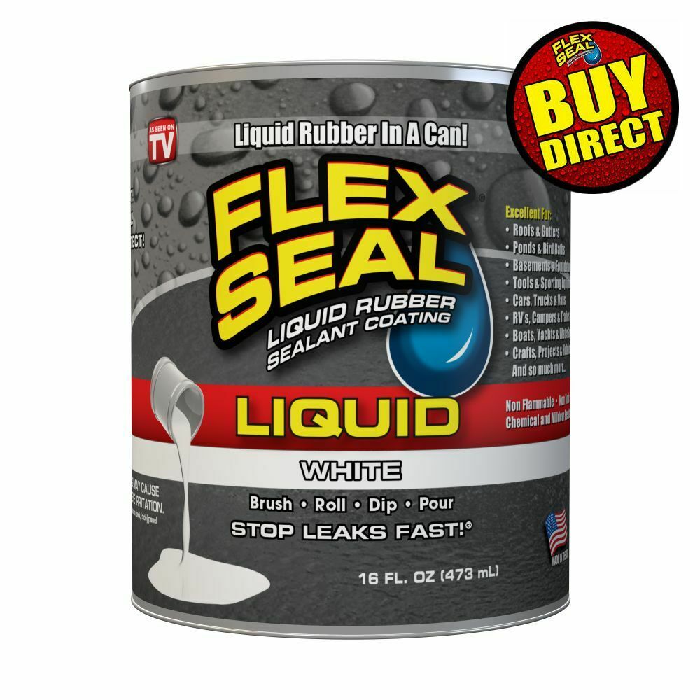 Flex Seal Liquid - Liquid Rubber Sealant Coating - White - Buy Direct!